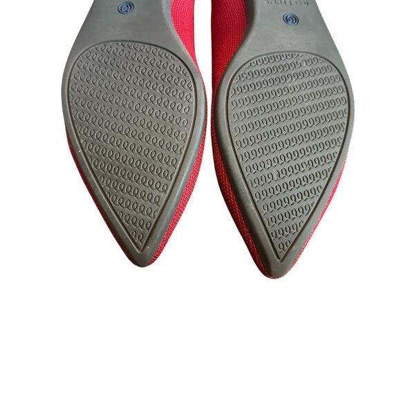 Rothy's The Point Red Flats Comfort Removable Insoles Washable Size 8 Women's - Picture 9 of 14